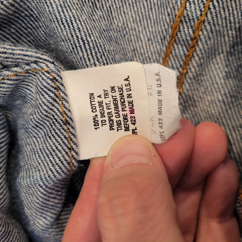 Vintage Levis Pure Denim Jacket - Picture 3 of 13